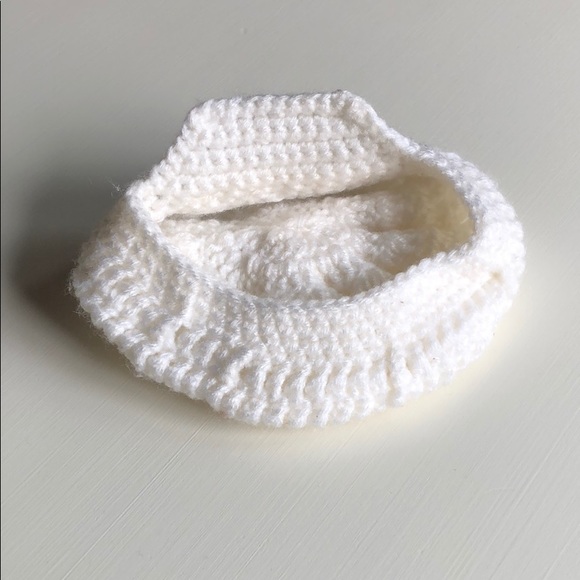 Vintage Cream Knit Baby Newsboy Hat - Picture 6 of 10